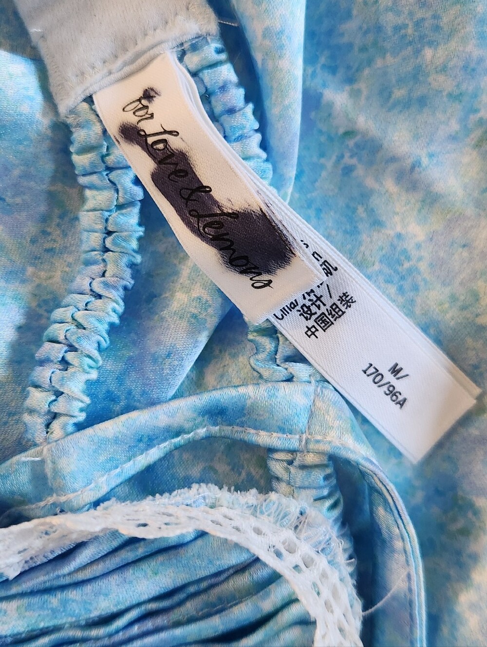For Love & Lemons Pastel Blue Daisy Slip Dress - Picture 11 of 14